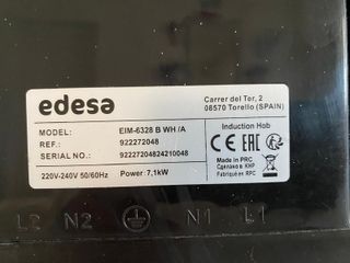 Placa Inducción Endesa Blanca