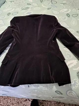 Chaqueta de terciopelo mujer color vino/morado