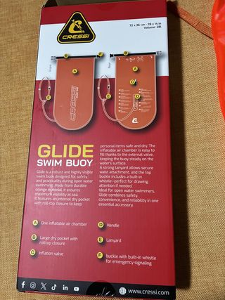 Boa Cressi Glide Swim Buoy Arancione