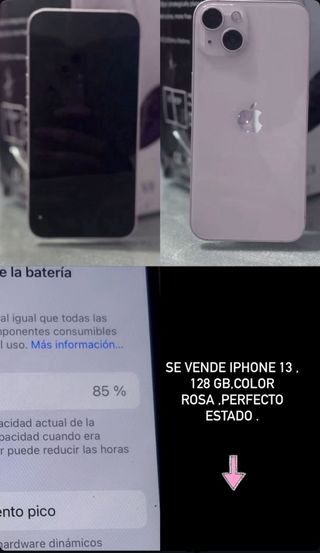 iPhone 13 Rosa 128GB Perfecto Estado