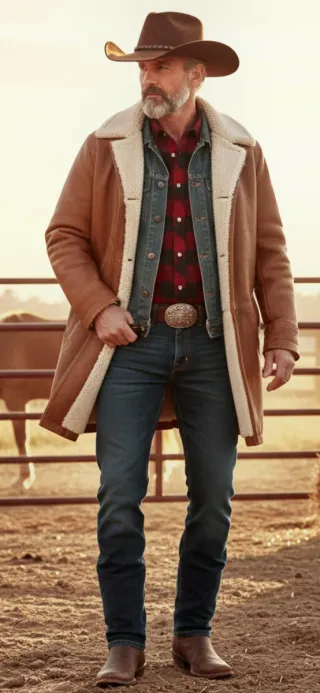 Abrigo Lois Piel Serraje Estilo Cowboy