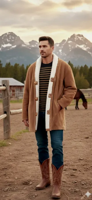 Abrigo Lois Piel Serraje Estilo Cowboy