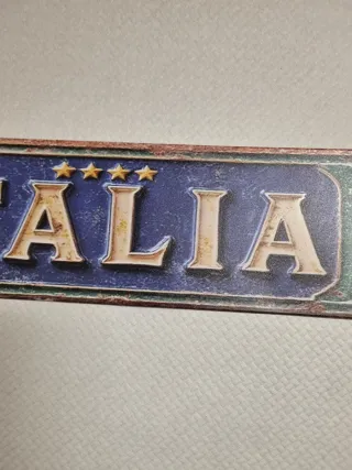 Insegna Metallo Italia Vintage Style