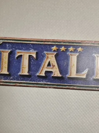Insegna Metallo Italia Vintage Style