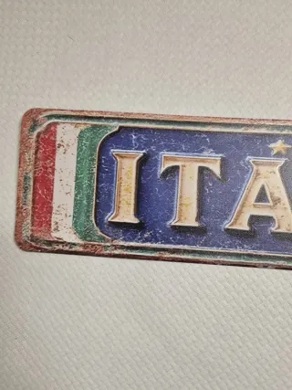 Insegna Metallo Italia Vintage Style