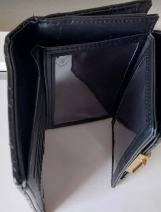 Monedero Paco Martinez Negro Piel Acolchado