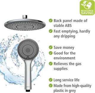 Wenko Sistema Doccia Inox Soffione Pioggia