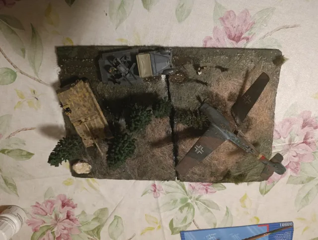 Maqueta Avión Militar WWII + ampliación carro