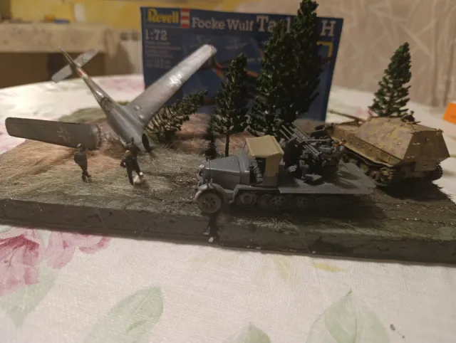 Maqueta Avión Militar WWII + ampliación carro