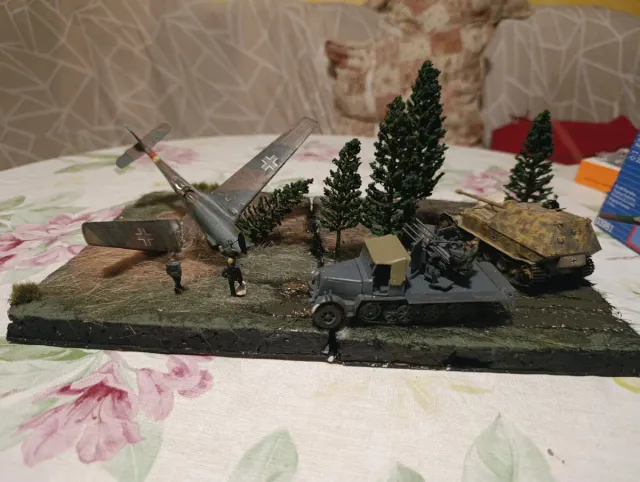 Maqueta Avión Militar WWII + ampliación carro