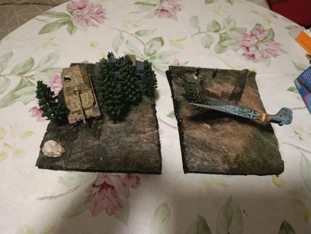 Maqueta Avión Militar WWII + ampliación carro