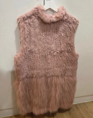 Chaleco pelo rosa