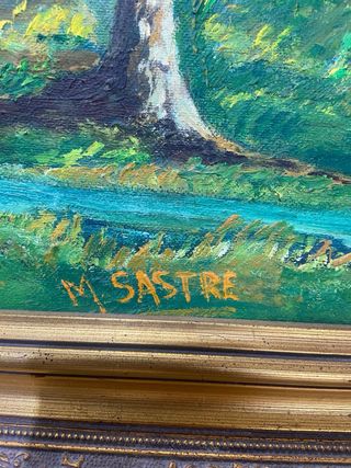 Cuadro al óleo firmado M. Sastre