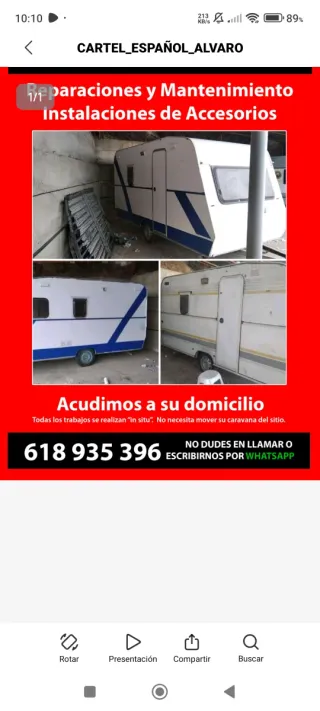 Reparaciones,repuestos de caravanas en Almeria