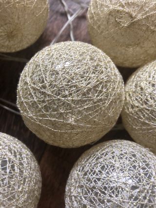 Guirnalda Bolas Navidad doradas