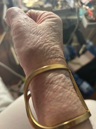 Bracciale con iniziale M strass oro