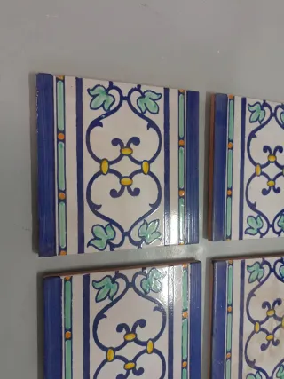 4 Azulejo Mensaque Decorado