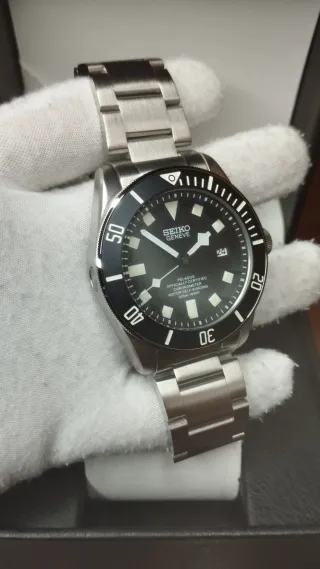 Reloj Seiko Mod Pelagos Negro y Blanco Plateado