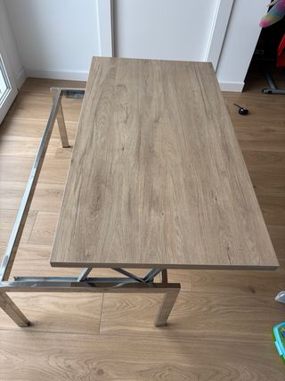 Mesa de salón roble natural elevable