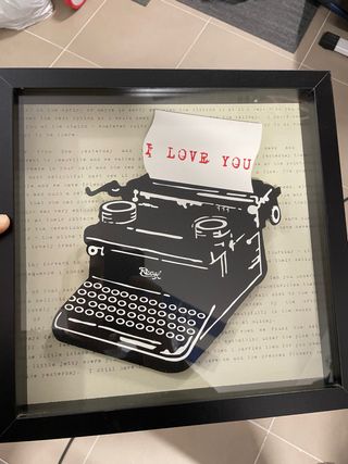 Cuadro Love Máquina de Escribir