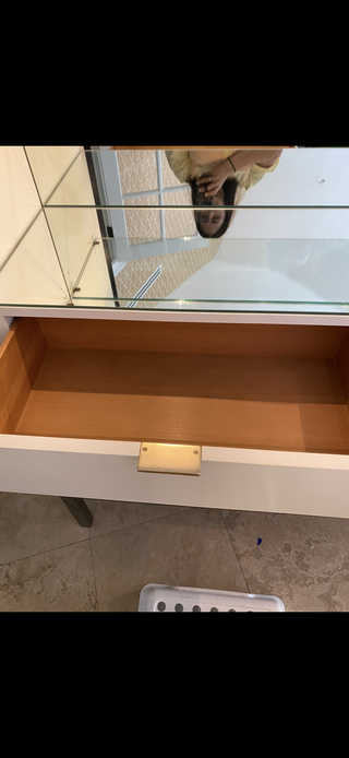 Mueble Bar azul y negro