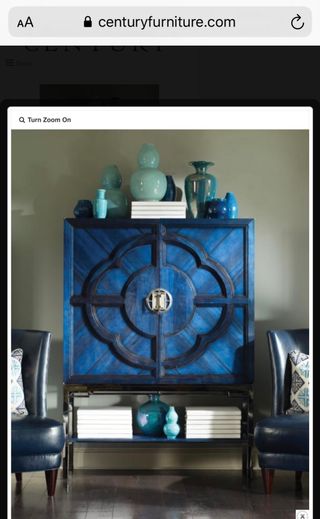 Mueble Bar azul y negro