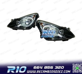 FAROS PARA OPEL CORSA D 06- FONDO NEGRO