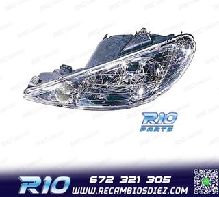 FARO IZQ PEUGEOT 206 98-09 H7+H7