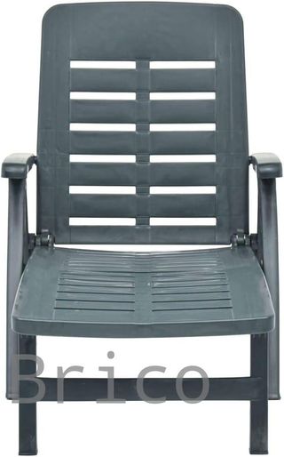 Tumbona Plegable Smeraldo con Ruedas Verde