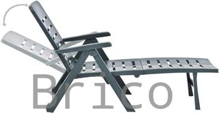 Tumbona Plegable Smeraldo con Ruedas Verde