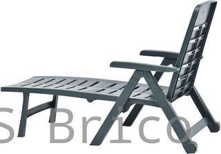 Tumbona Plegable Smeraldo con Ruedas Verde