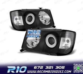 FAROS MERCEDES CLASE E W124 85-93 FONDO NEGRO