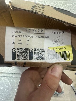 Kit di ferramenta per cassetto esterno Concept di altezza