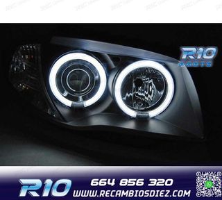 FAROS BMW E81 E87 E82 E88 OJOS ANGEL CCFL FONDO NEGRO