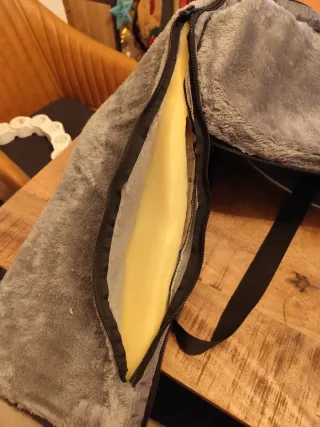 Transportín perro negro y gris