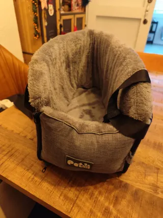 Transportín perro negro y gris