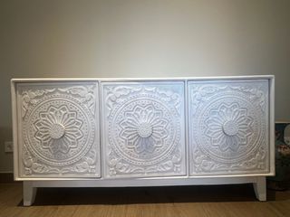 Aparador Mango Macizo Tallado Blanco