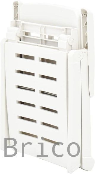 Tumbona Plegable Smeraldo con Ruedas Blanca