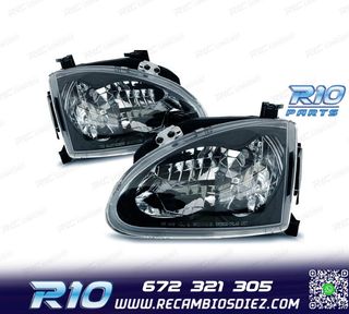 FAROS HONDA CRX DEL SOL 92-97 NEGRO