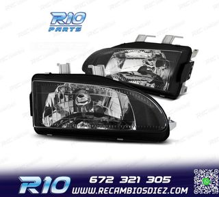 FAROS HONDA CIVIC 91-95 FONDO NEGRO