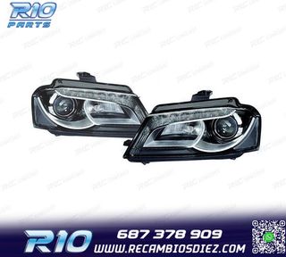 FAROS XENON AUDI A3 8P 08-12 LUZ DIURNA FONDO NEGRO