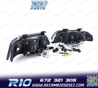 FAROS BMW E39 95-00 OJOS ANGEL CCFL FONDO CROMO