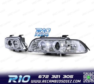 FAROS BMW E39 95-00 OJOS ANGEL CCFL FONDO CROMO