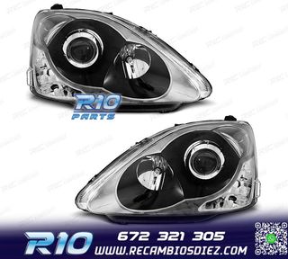 FAROS HONDA CIVIC 01-06 PROYECTOR FONDO NEGRO
