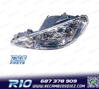 FARO IZQ PEUGEOT 206 98-09 H7+H7