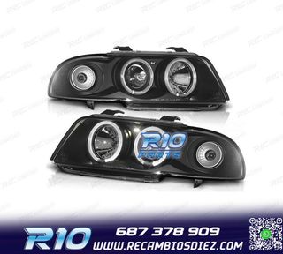 FAROS AUDI A4 B5 94-99 OJOS ANGEL FONDO NEGRO