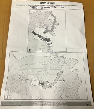 Attacchi bauletto Suzuki V-Strom