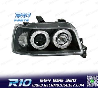 FAROS RENAULT CLIO 90-95 OJOS ANGEL FONDO NEGRO