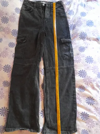 Pantalón cargo vaquero negro Talla 34
