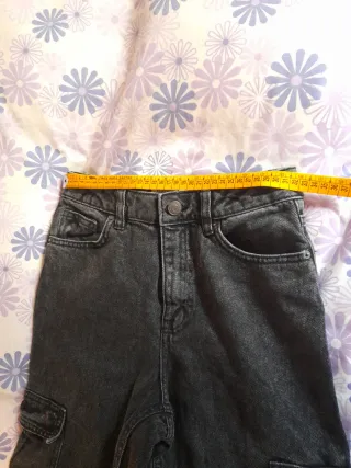 Pantalón cargo vaquero negro Talla 34